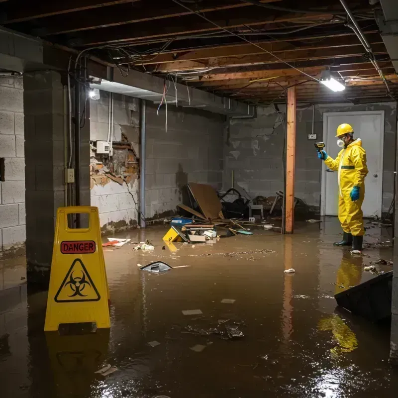 Flooded Basement Electrical Hazard in Macclenny, FL Property